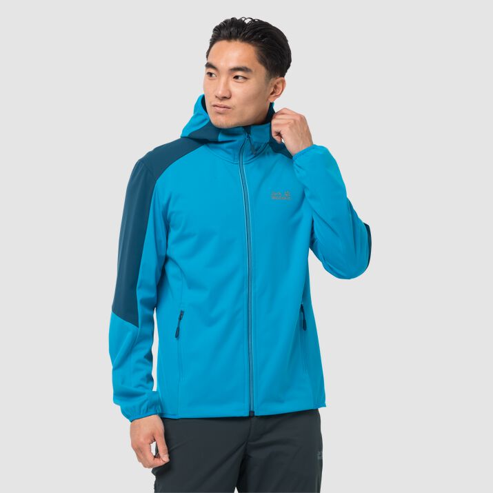 Jack Wolfskin Mens Go Hike Windproof Jacket Blue 207415TQY